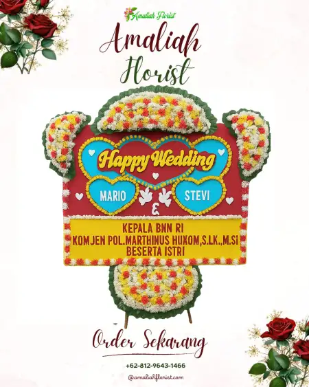 Papan Bunga Pernikahan Maronge